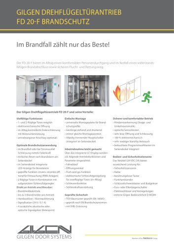 Drehflügeltür mit Brandschutz (FD20-F)