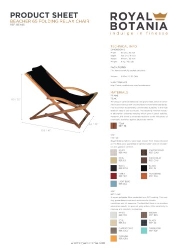 BEACHER 65 FOLDING RELAX CHAIR