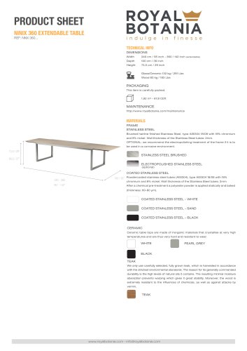 NINIX 360 EXTENDABLE TABLE