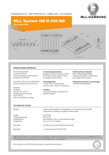 MLL System HB-H-200-ND