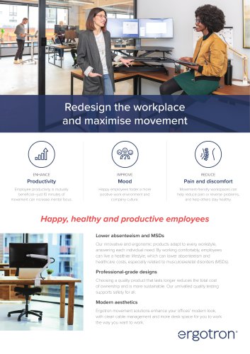 Redesign the workplace and maximise movement