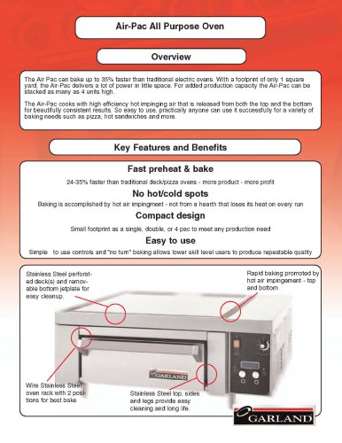 Air-Pac All Purpose Oven