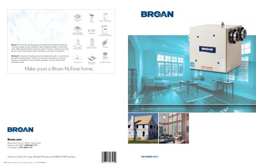 BROAN Balanced Ventilation Systems (IAQ) Catalog