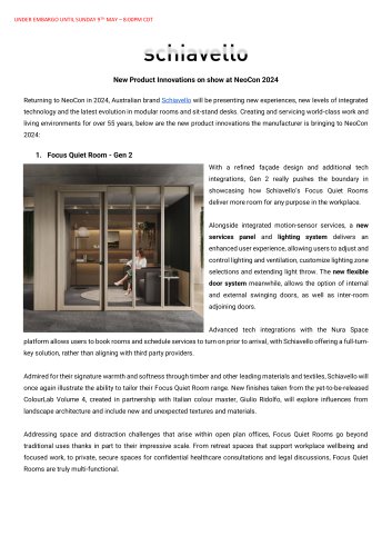 Schiavello Furniture Returns for NeoCon 2024 (2025)
